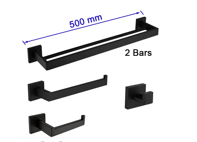 Suporte Para Banheiro Preto Fosco Aço Inox - Papel Higiênico Sabão Liquido e Acessórios Para Toalha e Sabonete