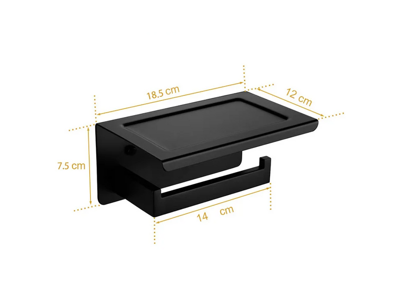Suporte Para Banheiro Preto Fosco Aço Inox - Papel Higiênico Sabão Liquido e Acessórios Para Toalha e Sabonete