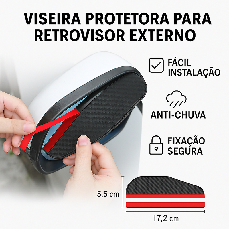 Protetor Para Retrovisor Externo — Anti-Chuva e Anti-Poeira