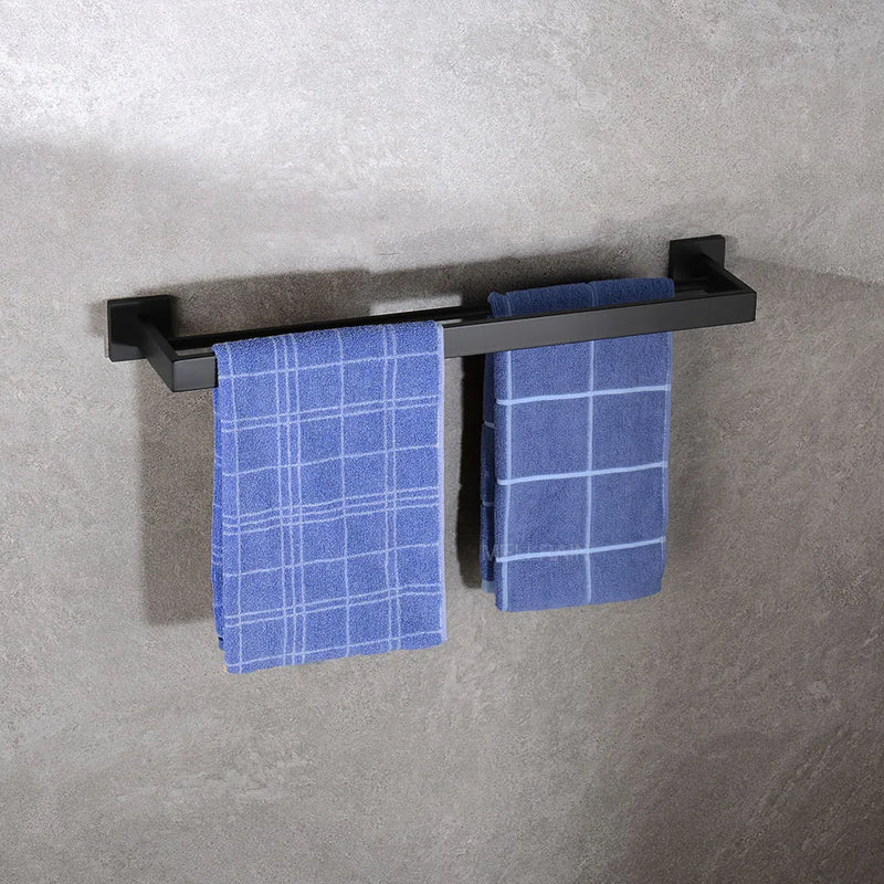 Suporte Para Banheiro Preto Fosco Aço Inox - Papel Higiênico Sabão Liquido e Acessórios Para Toalha e Sabonete