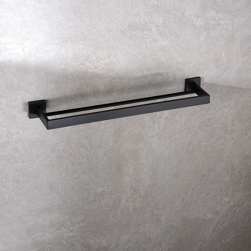 Suporte Para Banheiro Preto Fosco Aço Inox - Papel Higiênico Sabão Liquido e Acessórios Para Toalha e Sabonete