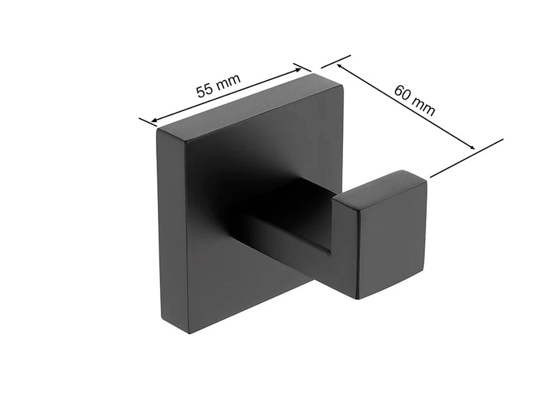 Suporte Para Banheiro Preto Fosco Aço Inox - Papel Higiênico Sabão Liquido e Acessórios Para Toalha e Sabonete