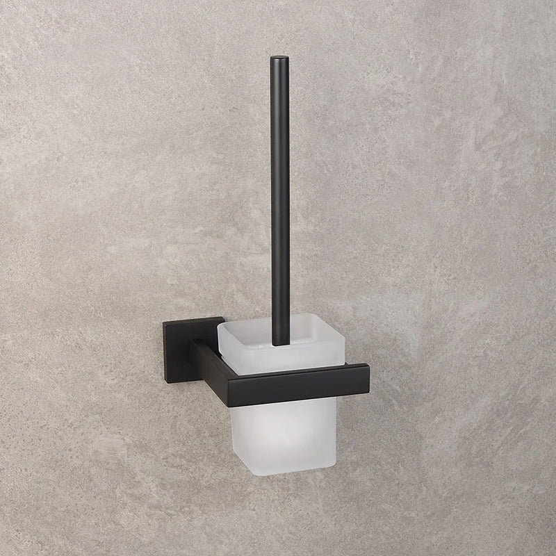 Suporte Para Banheiro Preto Fosco Aço Inox - Papel Higiênico Sabão Liquido e Acessórios Para Toalha e Sabonete