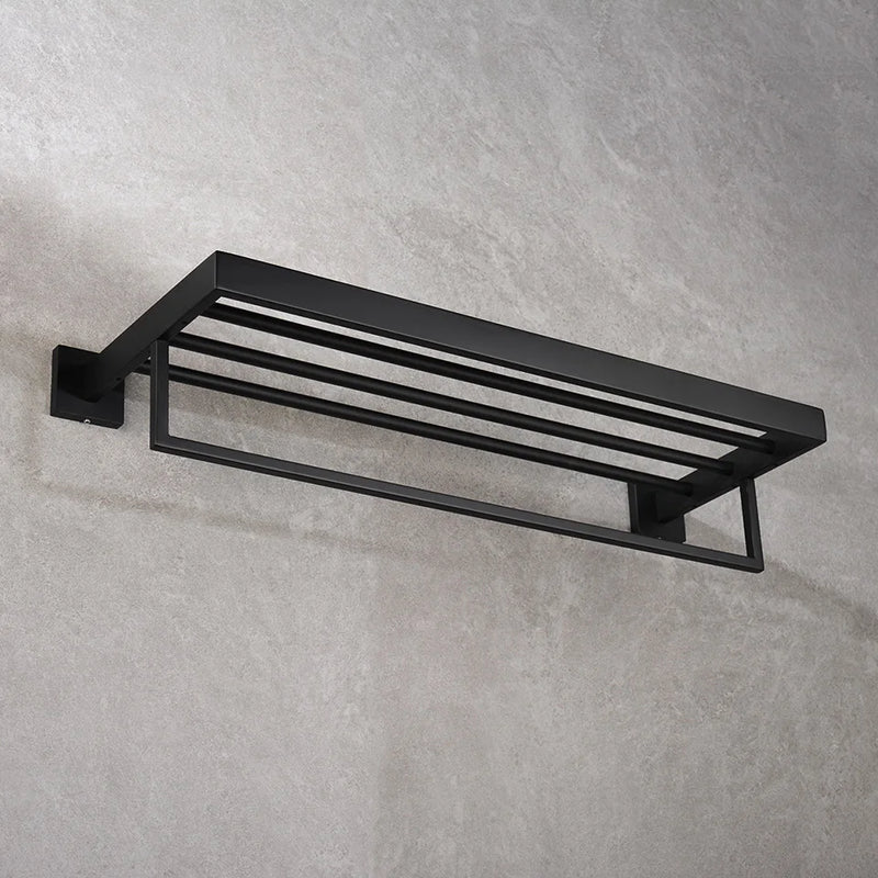 Suporte Para Banheiro Preto Fosco Aço Inox - Papel Higiênico Sabão Liquido e Acessórios Para Toalha e Sabonete