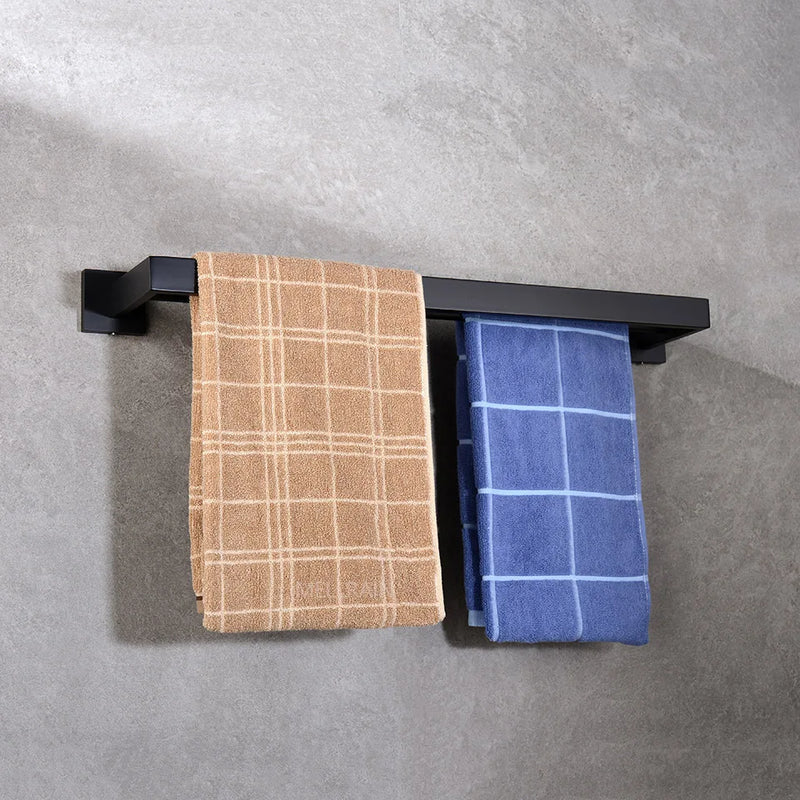 Suporte Para Banheiro Preto Fosco Aço Inox - Papel Higiênico Sabão Liquido e Acessórios Para Toalha e Sabonete