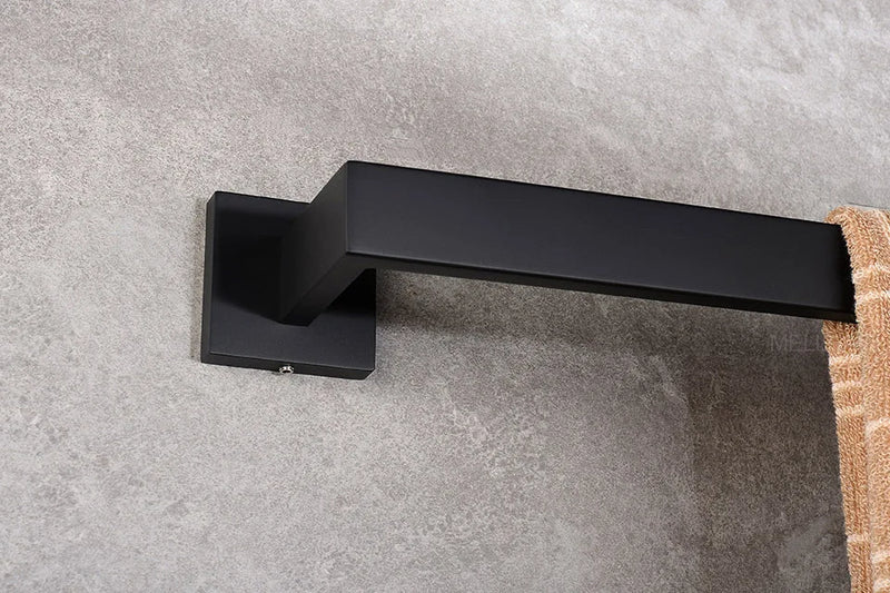 Suporte Para Banheiro Preto Fosco Aço Inox - Papel Higiênico Sabão Liquido e Acessórios Para Toalha e Sabonete