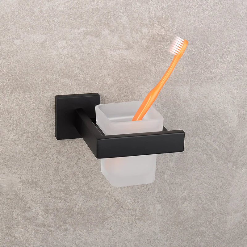 Suporte Para Banheiro Preto Fosco Aço Inox - Papel Higiênico Sabão Liquido e Acessórios Para Toalha e Sabonete