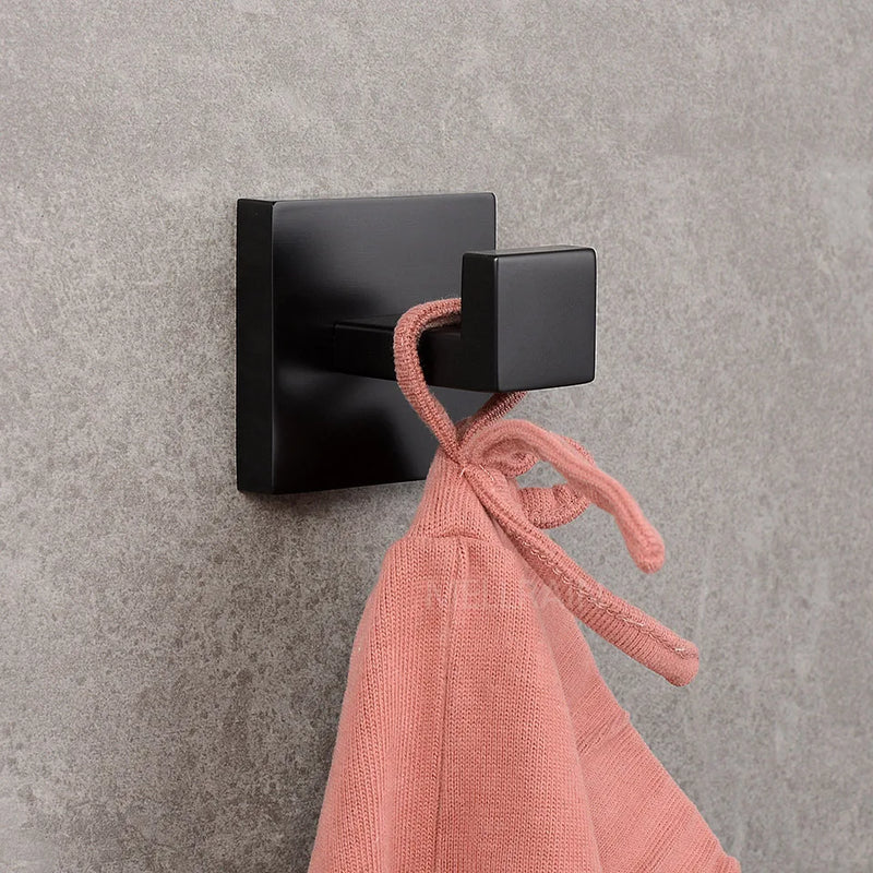 Suporte Para Banheiro Preto Fosco Aço Inox - Papel Higiênico Sabão Liquido e Acessórios Para Toalha e Sabonete