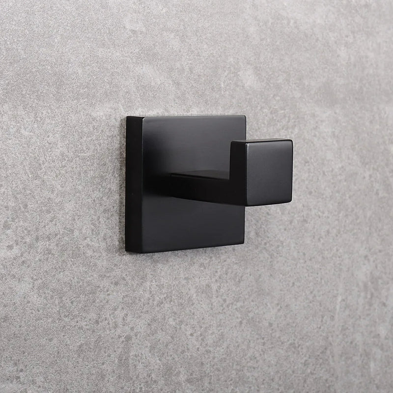 Suporte Para Banheiro Preto Fosco Aço Inox - Papel Higiênico Sabão Liquido e Acessórios Para Toalha e Sabonete