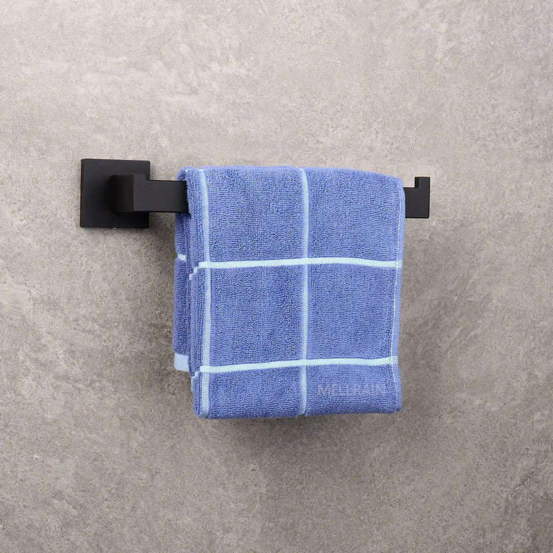 Suporte Para Banheiro Preto Fosco Aço Inox - Papel Higiênico Sabão Liquido e Acessórios Para Toalha e Sabonete