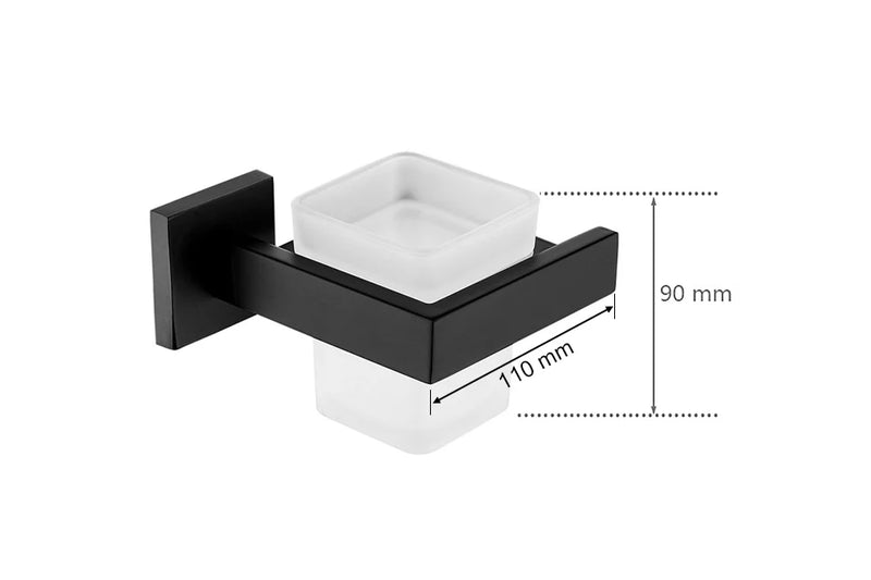 Suporte Para Banheiro Preto Fosco Aço Inox - Papel Higiênico Sabão Liquido e Acessórios Para Toalha e Sabonete