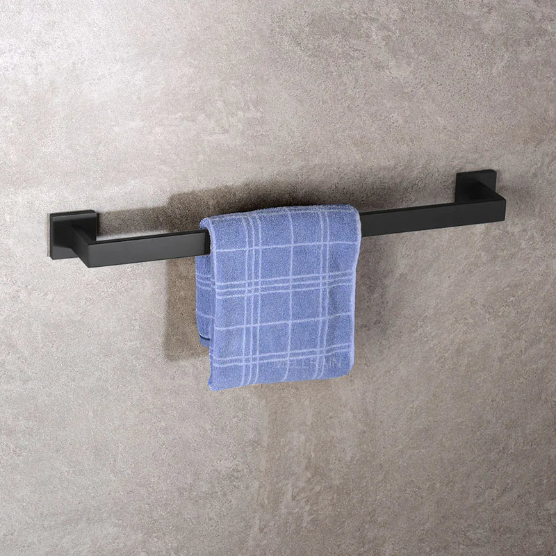 Suporte Para Banheiro Preto Fosco Aço Inox - Papel Higiênico Sabão Liquido e Acessórios Para Toalha e Sabonete