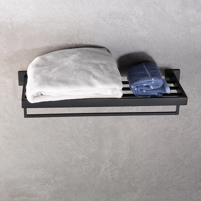 Suporte Para Banheiro Preto Fosco Aço Inox - Papel Higiênico Sabão Liquido e Acessórios Para Toalha e Sabonete