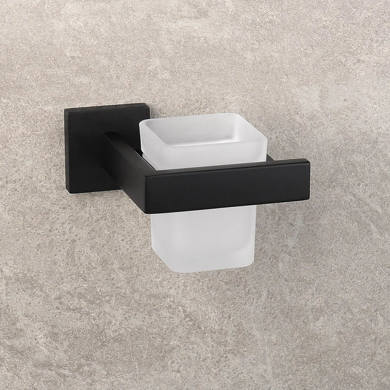Suporte Para Banheiro Preto Fosco Aço Inox - Papel Higiênico Sabão Liquido e Acessórios Para Toalha e Sabonete
