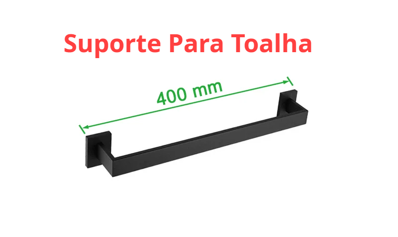 Suporte Para Banheiro Preto Fosco Aço Inox - Papel Higiênico Sabão Liquido e Acessórios Para Toalha e Sabonete