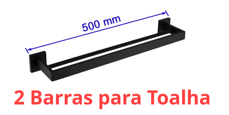 Suporte Para Banheiro Preto Fosco Aço Inox - Papel Higiênico Sabão Liquido e Acessórios Para Toalha e Sabonete